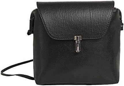 Tongshi Hobo Messenger Bag, Women's PU Leather Shoulder Bag (Black 1)
