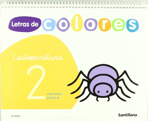 Letras de colores, lectoescritura, Educación Infantil Cuaderno 2 (pauta)