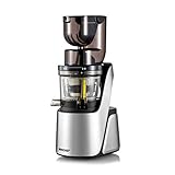 Extracteur de Jus BioChef Quantum Whole Slow juicer - Bouche d'alimentation double entrée - fruits, légumes entiers | Moteur de qualité commerciale, GARANTIE A VIE - 4 tamis - 37 tr/min