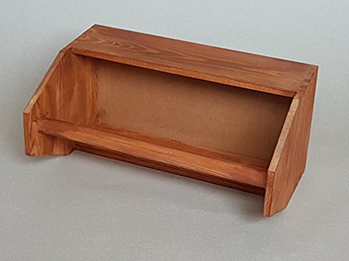 Werkzeugkiste Montagekiste Nagelkiste Holzbox 42 x 21 x 26 cm, Vollholz, braun lasiert, NEU - 4