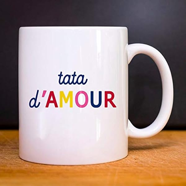 Tote Bag 'Tata D'Amour' We Are Family - Coton Bio, Imprimé France, Cadeau Personnalisé Pour Tante