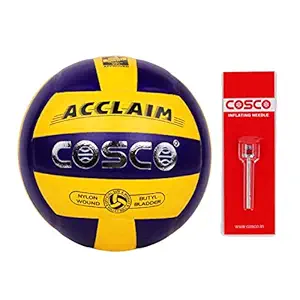 Cosco Acclaim PU leather Volleyball, Size 4 (Multicolour)