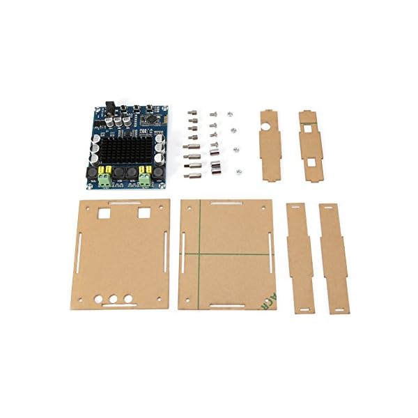 Audioverstärker,TPA3116D2 Wireless Bluetooth 4.0 Dual Channel Audio Receiver DIY Kits 120W + 120W DC 12V-24V Digital Audio-Verstärkerplatine Verstärker Module mit Acrylgehäuse und anderem Zubehör – Bild 3