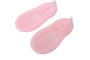 ANGGREK 1 paire de chaussettes hydratantes en gel de silicone pour soulager la fasciite plantaire, talon en silicone, chaussettes en silicone pour les pieds(L-Pink)
