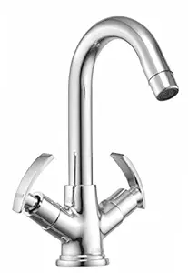 Joyway Soft Basin Mixer Tap Brass, Wash Basin Pillar Cock Water Mixture With Foam Flow, Quarter Turn