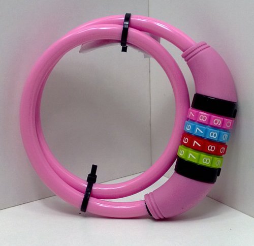 Land-Haus-Shop® Fahrradzahlenschloss 65 cm, Stahlseil ummantelt, Fahrrad Zahlen Schloss