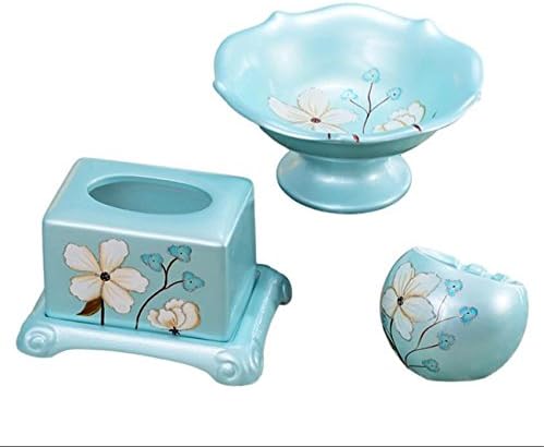 KVED® Fruit bowl Fruit plate / basket ceramics Household accessories Decoration living room Home Three sets tissue box ashtray fruit dish modern Simple personality Creative , d
