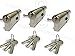 Produktbild 3 X Sicheres Euro Türschlösser 40/60 Nickel Abschluss Gleichschließend 3 Schlüssel pro Schloss