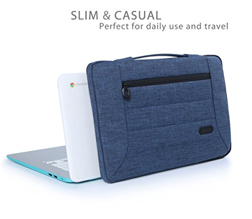 ProCase 14 – 15.6 Zoll Laptop Sleeve Case Cover Tasche für 15 Zoll MacBook Pro / Pro Retina, Sleeve Tasche für 14 15 Zoll Laptop Ultrabook Notebook Chromebook Lenovo Dell Toshiba HP ASUS Acer -Marine - 5