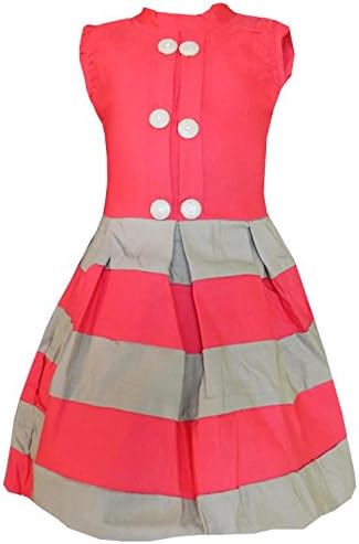 ALL ABOUT PINKS® Striped Cotton Dresses for Girls Birthday Dress Baby Girl Frocks Party Dress for Girls Frock Dress Frock for Girls