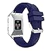 Produktbild Armband für Fitbit Ionic , FEITONG Silikon Uhrenarmband Zubehör Rad Pattern Sport Uhren Straps für Fitbit Ionic (140-210mm, Dunkelblau)