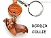 Produktbild Border Collie Leather Dog Small Keychain VANCA CRAFT-Collectible keyring Made in Japan by VANCA