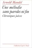 Image de Une mélodie sans paroles ni fin. Chroniques juives
