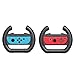 Price comparison product image Joy-Con Steering Wheel for Nintendo Switch Controller, Kobwa Wear-resistant Joy-con Wheel Handle for Nintendo Switch (Set of 2) - Black