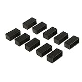 Sharplace 10 Stücke Schwarze Gummischlaufen Uhrenzubehör Schnallenhalter für Unisex Uhren - Schwarz, 20mm