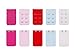 Bundle Monster 10pc Women Adjust Polyester Bra Clip Extender 1 1/4" Wide Straps Multi Color Set - 1