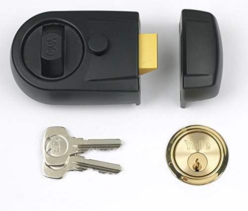 Yale Locks Verrou de sécurité à deux entrées 60 mm finition moderne métallisée