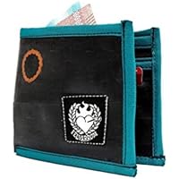 HERREN BRIEFTASCHE | von Fahrradschlauch | Türkis BLAU | von Felvarrom