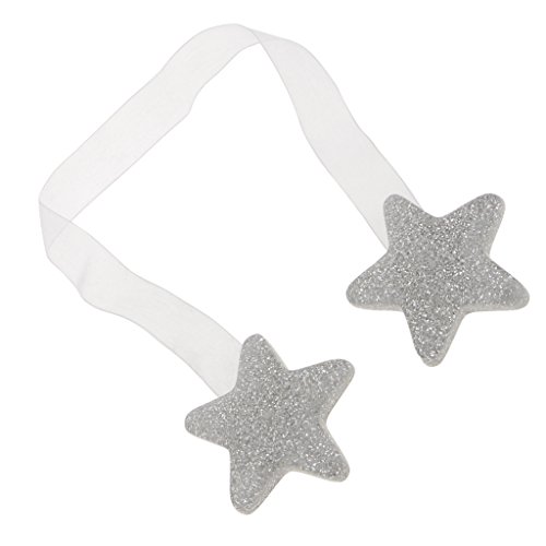 MagiDeal Ein Paar Magnet Raffhalter Vorhang Clip für Wohnzimmer Vorhang Gardine , Stern Form – Silber - 5