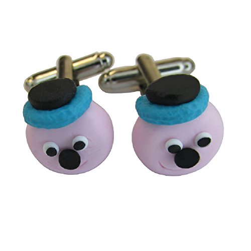 Purple Petals Jewellery Box Handmade Fimo Novelty Fun Food - Bertie Liquorice Allsort Head Sweets Cufflinks - Gift Boxed **