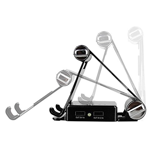 ULTRICS® Einstellbare Aluminium Handy Stand mit 10000mAh Dual USB Powerbank, 270 Grad Drehen Multi Betrachtungswinkel Handy-Standplatz, Desktop-Lade-Dock für iPhone iPad Samsung Galaxy Sony Xperia HTC LG iPod Nokia Tablet für Home Office Küche - 7