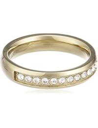 Dyrberg/Kern - Anillo de bañado en oro con cristal swarovski