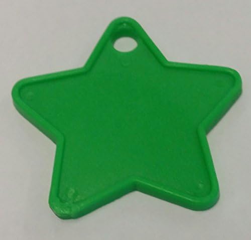 10 Green Star Shaped Balloon Weights