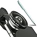 Produktbild First2savvv JTSJ-SUGT-A16G4 Silber Universal Clip-On Kamera Adapter Optische Magnetisches 0.4 X Weitwinkel Linse mit Aluminiumtuben und teilentspiegeltem Mineralglas für Iphone 4 4s 5 5s 5c 6 Iphone 6 plus 6s ipod touch 4 ipod touch 5th generation sony xperia Z E L SP ZR M z Ultra Z1 E1 Z1 compact Z2 M2 T3 Z3 M dual Xperia M2 Aqua Z3 compact E3 T2 Ultra Z3 LTE M2 LTE Z1 LTE Z4 music Z4 Compact Xperia E4 BlackBerry Bold 9900 9790 Curve 9320 mit Silber Touch-Pen