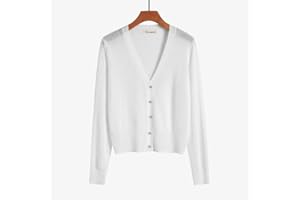 JIANGZ Cardigan Femme,Blanc Ultra Doux Coupe Slim Cardigan Léger Cardigan Court Mince Cosy Manches Longues Chandail Tricoté Manteau Veste Vêtements D'Extérieur pour Femmes, XL