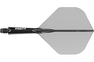 CUESOUL ROST 77 Asta e Volo Freccette integrati, Forma Standard Grande, Set di 3 (Serie di Colore Trasparente)