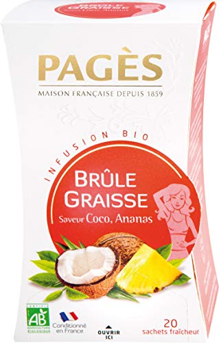 Pagès Infusion Bio Brûle Graisses - Boite De 20 Sachets - Lot De 4