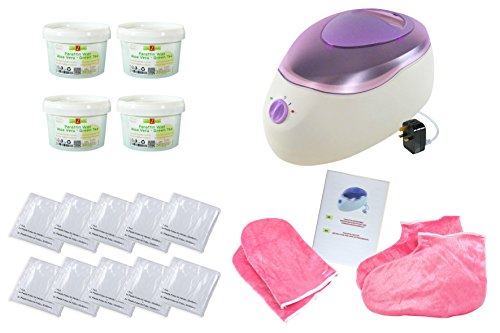 Kit: Paraffin Bath(Wax), Hands, Feet, 4x ALOE VERA / GREAN TEA (4 X 500ml) + Heater, PREMIUM QUALITY, UK plug
