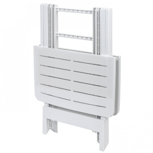 Campingtisch Beistelltisch 43x45x50cm weiss klappbar Kunststoff Klapptisch - 2