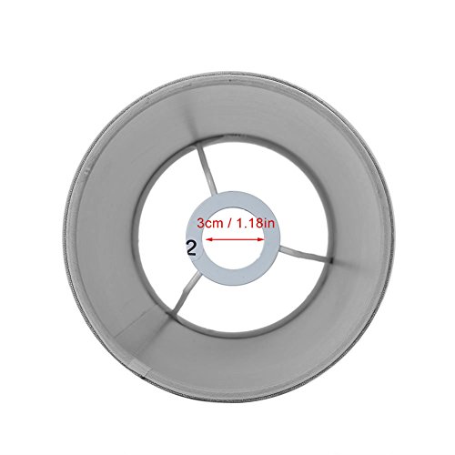 Fuloon 6er Set Lampen-Schatten E14-Schrauben Stil Lampenschirme (6er Set, Grau) - 5