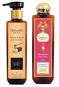 Shikakai Shampoo & Teenage Girl Hair oil Each 200 ml Combo.