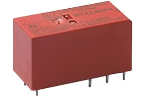 ELCART Rele' di potenza, RT424024, 24 Vdc, DPDT, 8 A, foro passante (THT), monostabile, serie RT2 - TE Connectivity Schrack 6-1393243-8
