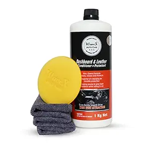 Wavex Dashboard and Leather Conditioner+Protectant (1 Kg) with Microfiber Cloth and Foam Applicator