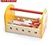 Allkindathings Childrens Wooden Rooster Tool Box Toy Nuts Bolts Hammer Screwdriver