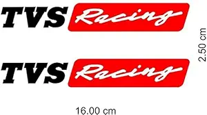TVS Racing Sticker for Apache Bike 180/160/200 Auto Hood Bumper Front Sides Decals L x B 16.00 cm x 2.50 cm (Pack of 2)