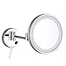 Produktbild JL-Q10 Zoll 3-Fache Lupe an der Wand Befestigter Faltender Frisierspiegel mit LED-Licht, Das Doppelseitige Lupe Dreht,Chrome,10Inches