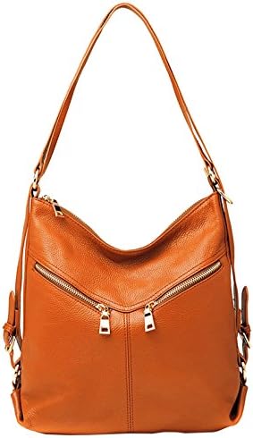 SAIERLONG MsBP New Womens Brown Cowhide Backpack Shoulder Bags Casual Daypacks Travel Bags College School Backpack Rucksack