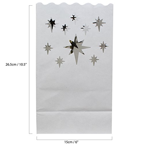50 weisse Lichttüten Teelicht Papiertüten von Kurtzy TM - 2