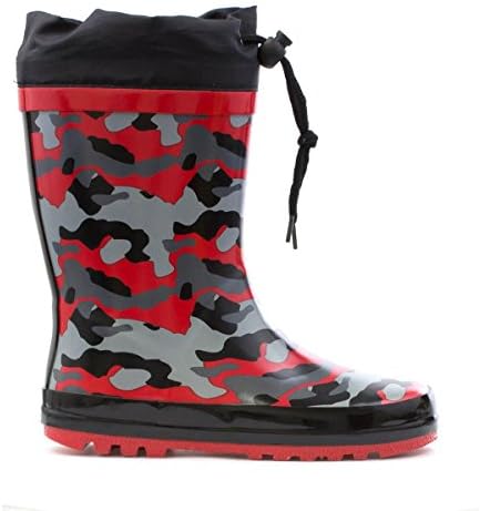 Wellygogs Boys Camouflage Drawstring Welly