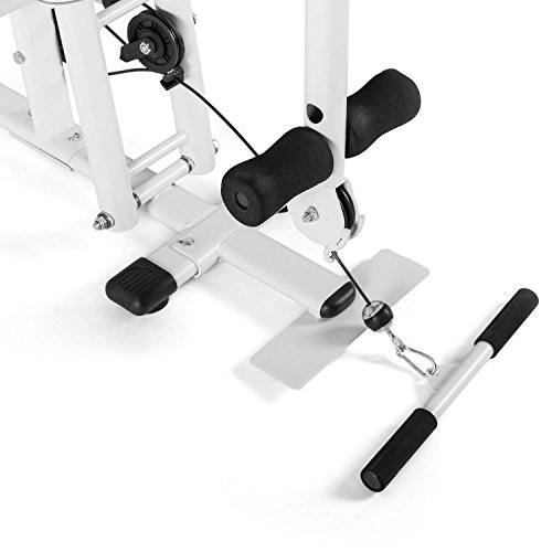 Klarfit Ultimate Gym 3000 Fitnessstation Heimtrainer (Butterfly-Modul mit Brustpresse, Lat-Zug, Seilzug und Beinstreckervorrichtung) weiß oder schwarz - 5