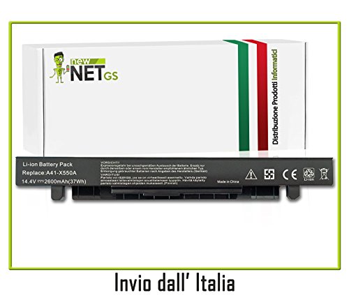 Newnet Akku für Asus 14.4, 14,8 V, 2.600 mAh, F452V / 452VP / ASUS F550 Serie F550C / F550CA / F550CC / F550E / F550EA / F550L / F550LA / F550LB / F550LC / F550V / F550VB / F550VC / F552C / F552CL / F552E / F552EA / F552EP / F552V / F552VL / ASUS K450 Serie K450C / K450CA / K450CC / K450J / K450JF / K450L / K450LA