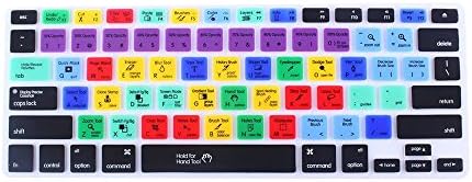 JuSeven Adobe Photoshop Shortcut Keyboard Skin Protector Film PS Silicone Keyboard Cover for Macbook Air 13 inch &amp; Macbook Pro 13 15 17, Retina (US Keyboard Layout)