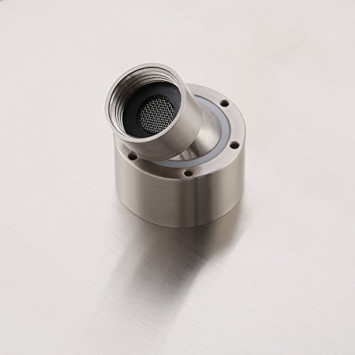 KES J201 Extra großer Regen-Duschkopf mit Schwinghalterung, 20,32 cm – gebürsteter Nickel - 5