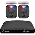 Swann DVR Home Security Camera System With 1TB HDD, 4 Channel 2 Bullet Cameras, 1080p HD Wired Surveillance, Indoor/Outdoor, CCTV, Night Vision, Heat & Motion Sensing, Alexa + Google, SWDVK-446802MQB