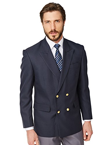 Chums Zweireihiger Oxford-Blazer für Herren Blau UK 56 / EU 66