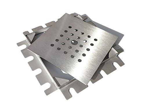 Edelstahl Wasserablauf Einbaurahmen 150×150 Fliesen Ablauf Dusche Bad - 2